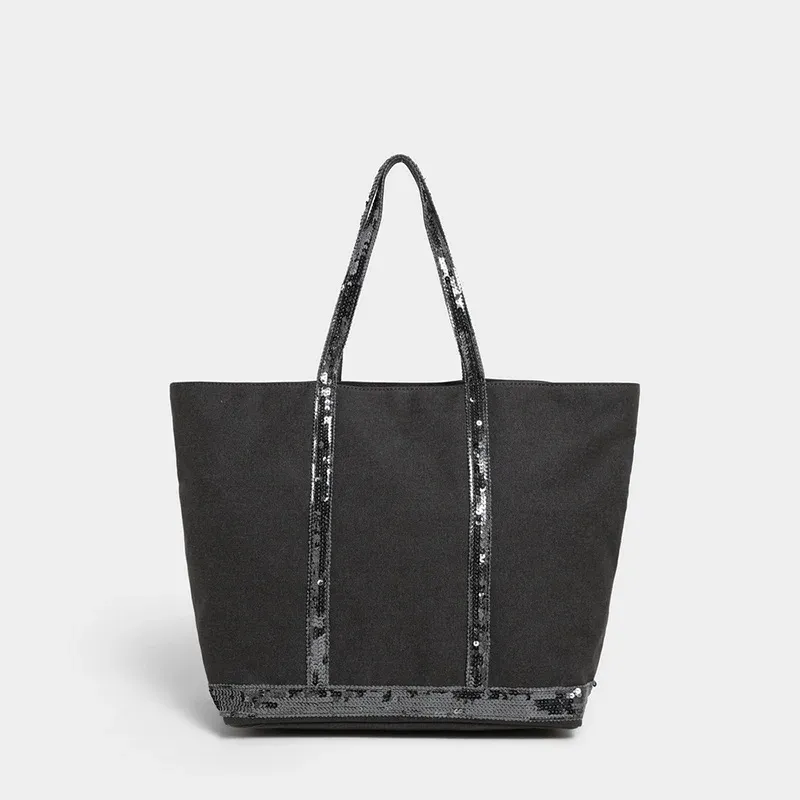 Vintage Leinwand frauen Tote Tasche Marke Große Kapazität Kontrast Pailletten Hohe Qualität Handtasche Unisex Reise Schulter Messenger Tasche
