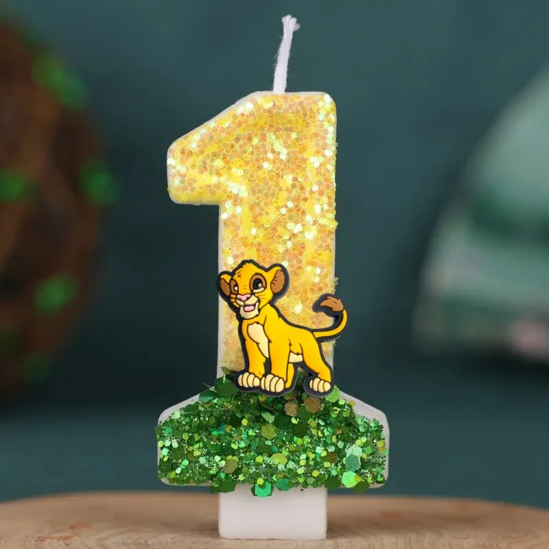 Der König der Löwen Simba Digitale Kerze Nummer 0-9 Kindergeburtstag Kuchen Dekoration Lieferungen Cartoon Anime Party Zubehör Zubehör