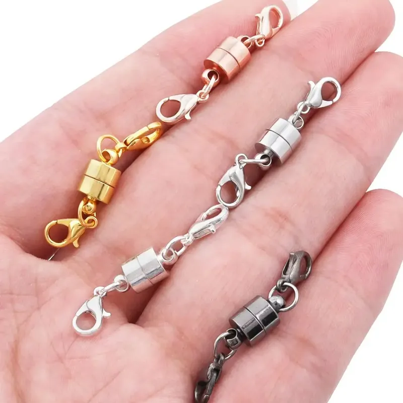 5 Sätze/los Magnetische Verschlüsse Mit Karabiner Für Schmuck Machen DIY Armband Halskette Magnet Verschluss Stecker Schnalle Verschlüsse