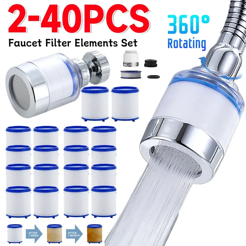 Wasserfilter für Küchenarmaturen, unter Druck stehender Spülbeckenfilter, Wasserreiniger 360° °   Wasserhahn-Belüfter-Verlängerung für spritzwassergeschütztes Wasserhahn für Badezimmer