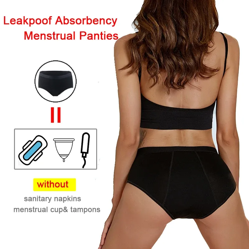 3Pcs Heavy Flow Menstruations Höschen 4-Schicht Frauen Zeitraum Physiologische Unterwäsche EU Größe Saugfähigkeit Auslaufsicher Inkontinenz Brie