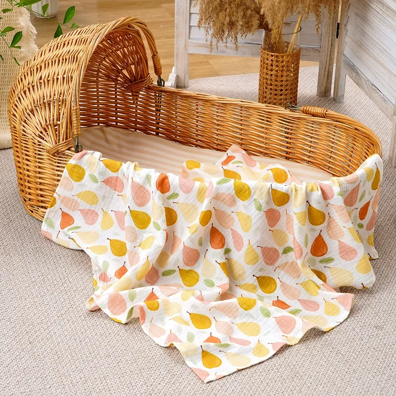 100% Baumwolle Krepp Decke Neugeborenen Musselin Swaddle Decke Umarmung Quilt Weiche Bad Handtuch Wrap Bettwäsche Babys Zeug Decke