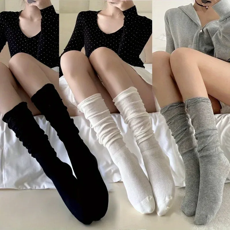 3 Paar dünne Kniestrümpfe für Damen – Blasenzehen-Design, atmungsaktiver Ballett-Stil, JK-Socken für den täglichen Gebrauch