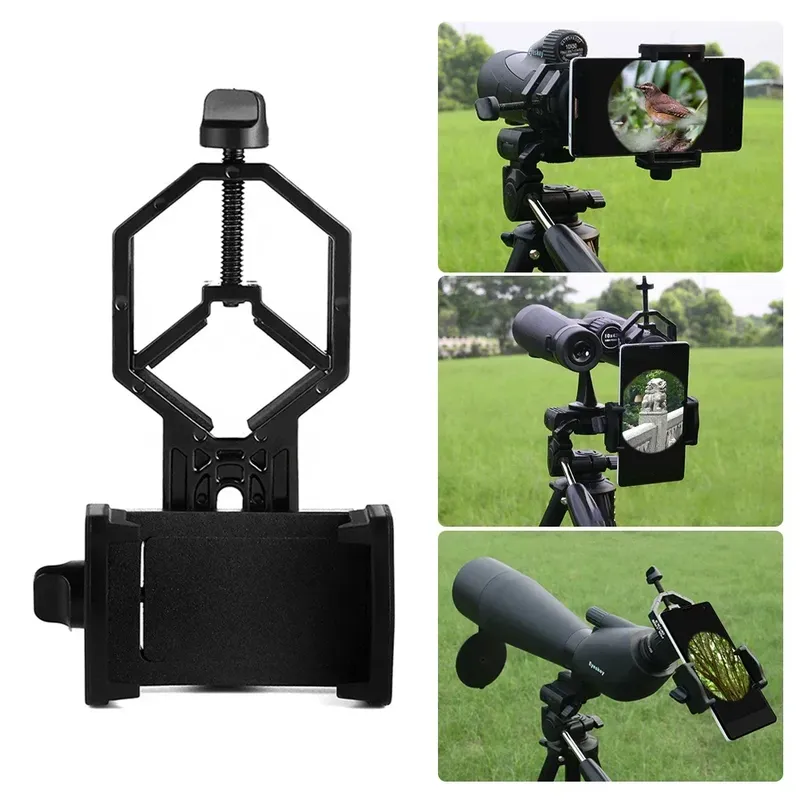 Handy Adapter Clip Halterung Fernglas Monokular Spektiv Teleskop Telefon Halter Unterstützung Okular Universal