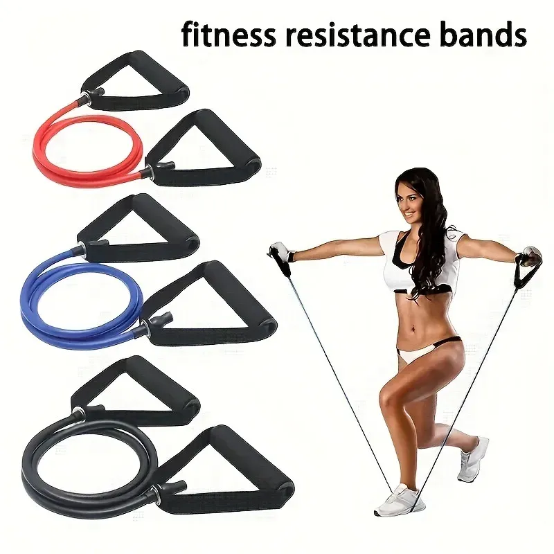 5-stufige Widerstandsbänder mit Griffen, Trainingswiderstand, Klimmzugband, Fitnessstudio, Widerstandsband, Übungsgummi LLD07