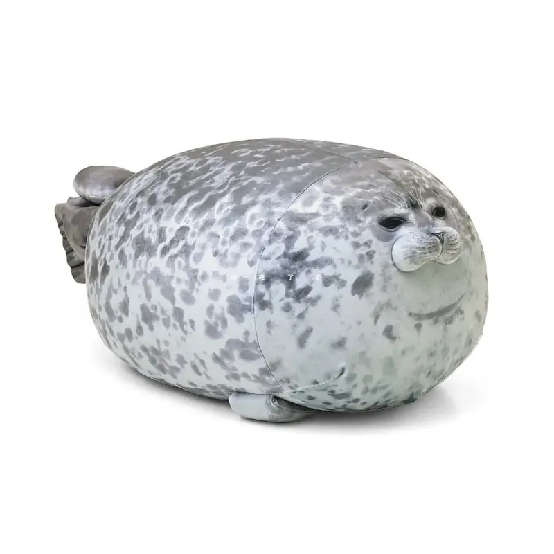 Trendiges Chubby Blob Seal Kissen, niedliches weiches Stofftier-Plüschtier, großes PP-Baumwoll-Geschenk für Jungen, Mädchen, Erwachsene