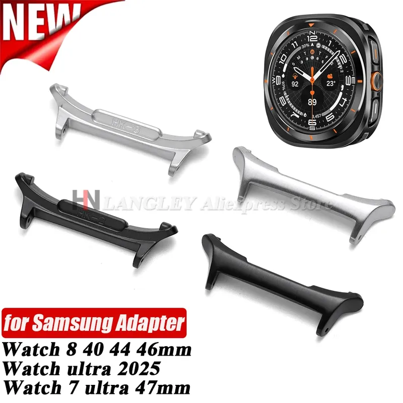 1 Paar Adapter für Samsung Galaxy Watch Ultra 2025, Metallanschluss für Watch 8 40 44 mm/8 Classic/7 Ultra 22 mm Uhrenzubehör
