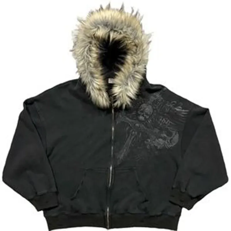 Herbst und Winter neue Y2K Unisex-Reißverschluss-dicke Sweatshirt-Jacke mit Hut, einfach, täglich, vielseitig und nicht monotonous