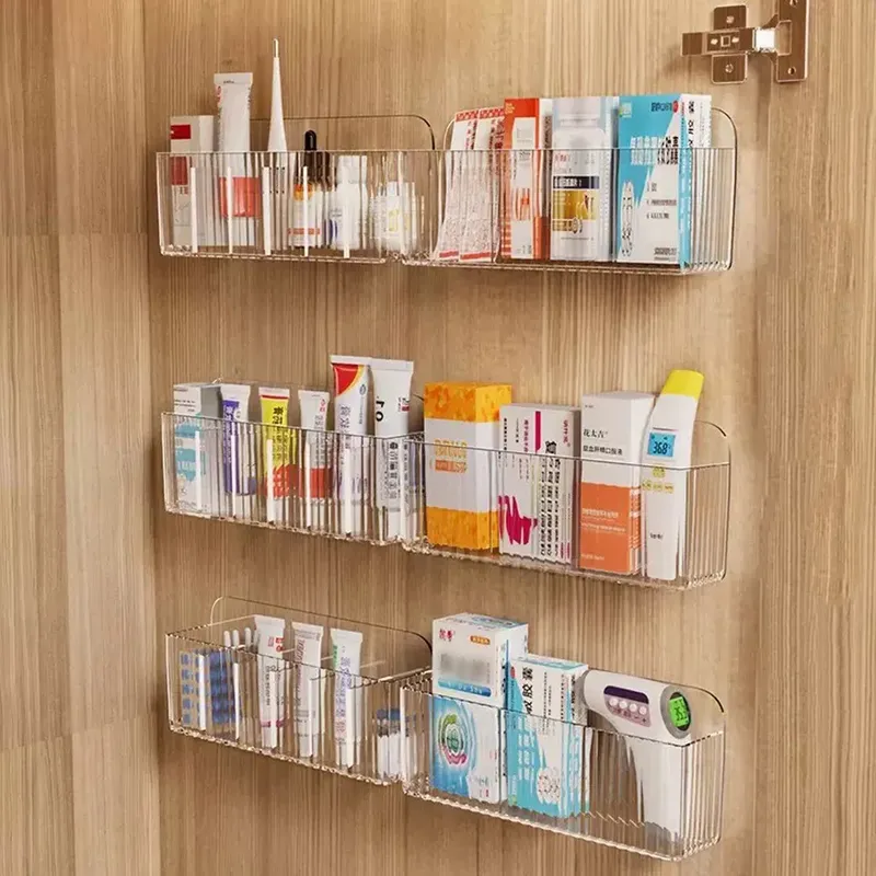 An der Wand montierte Aufbewahrungsbox, multifunktionaler Organizer für den täglichen Gebrauch, ideal zum Aufbewahren von Kosmetika, Medikamente, Lippenstiften – fest verpackt