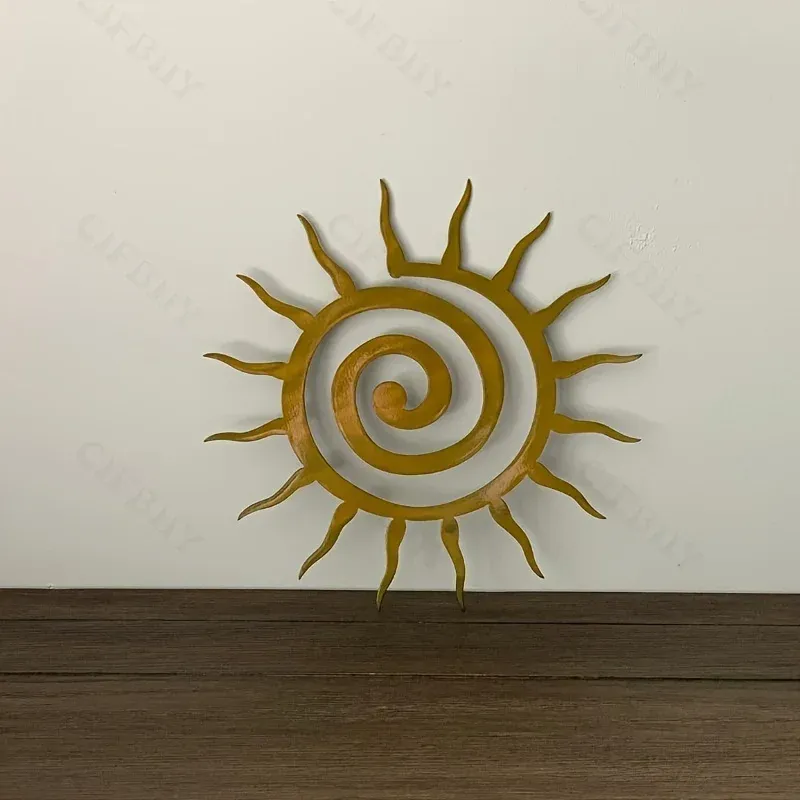 Antike Wandskulptur aus Metall mit Spiralstern |   Innenhof-/Veranda-Dekor im Freien |   Halloween- und Weihnachtsgeschenk, neues Zuhause
