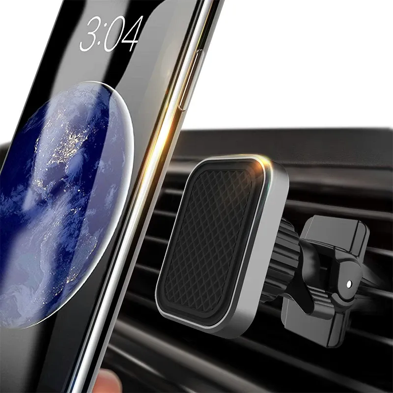 Multifunktionaler universeller magnetischer Handyhalter für Auto-Entlüftungsöffnungen, um 360 Grad gedreht werden, integriert, 6 leistungsstarke Magnete
