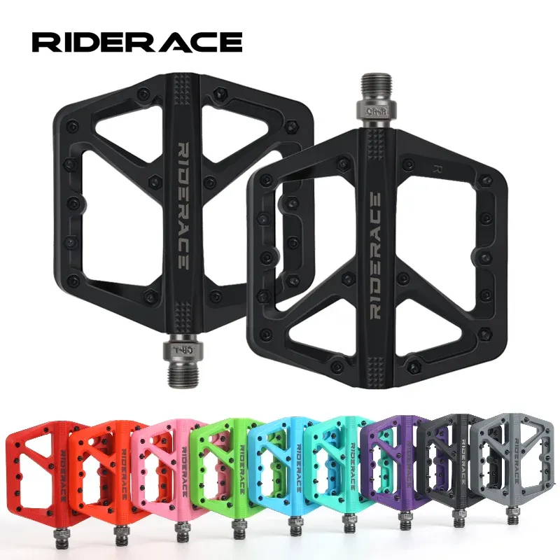 Ultraleichte Fahrradpedale Nylon DU Dichtungslager Rennrad BMX MTB Mountainbike Pedal Flache Plattform Anti-Rutsch-Fahrradzubehör