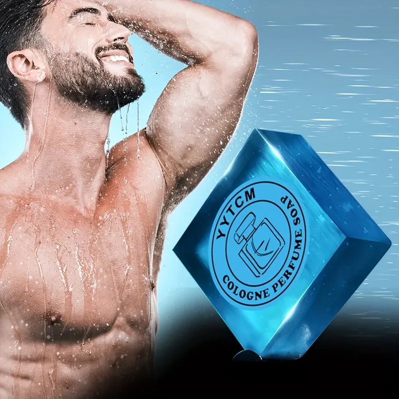 Köln-Seife für Herren, Köln-Parfümseife, Badeseife, Gesichtswasch-Badekörperseife, ätherisches Öl, handgemachte Seife, 70 g