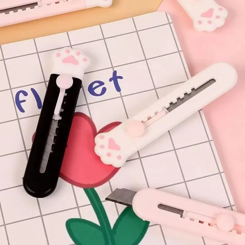 Einziehbares tragbares Mini-Allzweckmesser mit Katzenklaue, niedlich, kreativ, exquisit, Handkonto, Dekoration, Papierschneidewerkzeug, Kunstbedarf