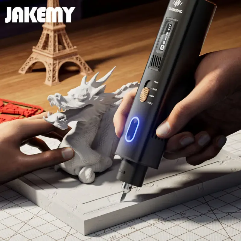 Jakemy JM-Y10 PRO Ultraschall-Schneidmesser, Überhitzungsschutz, DIY, elektrisches Schneiden, Schnitzen, Schleifwerkzeug, geeignet für Modellplatine