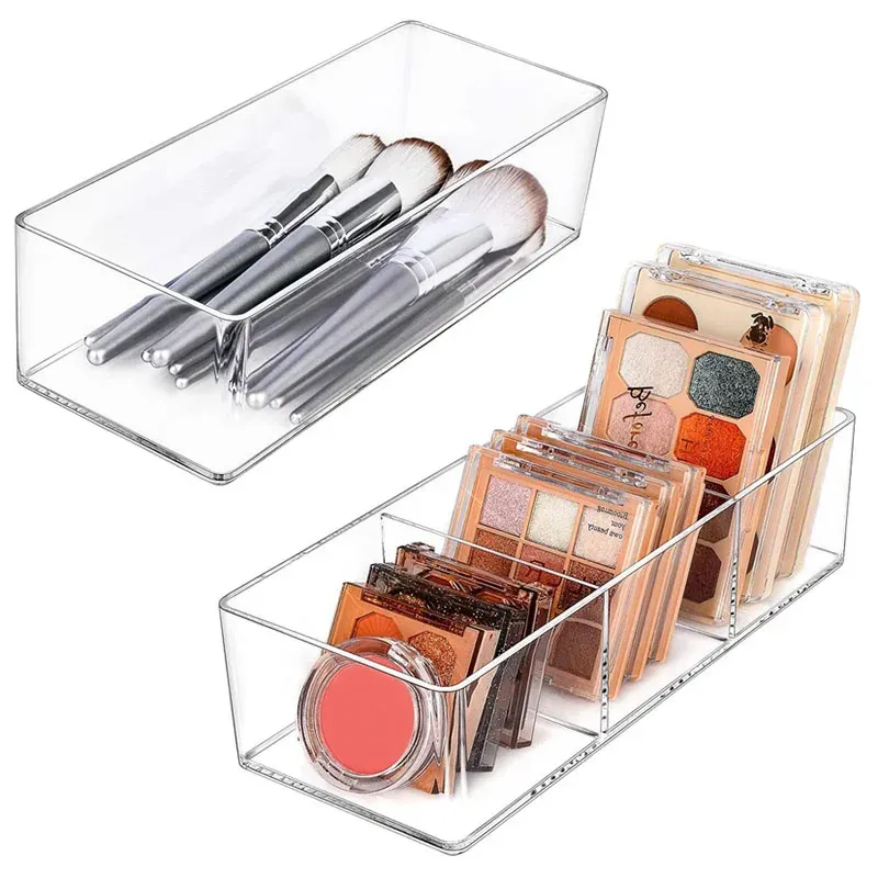 Acryl-Kosmetik-Aufbewahrungsbox für Lippenstift, Make-up-Pinsel, geschichtete Aufbewahrung, Schreibtisch-Schublade, Kosmetik-Werkzeuge, Make-up-Puff-Aufbewahrungsbox