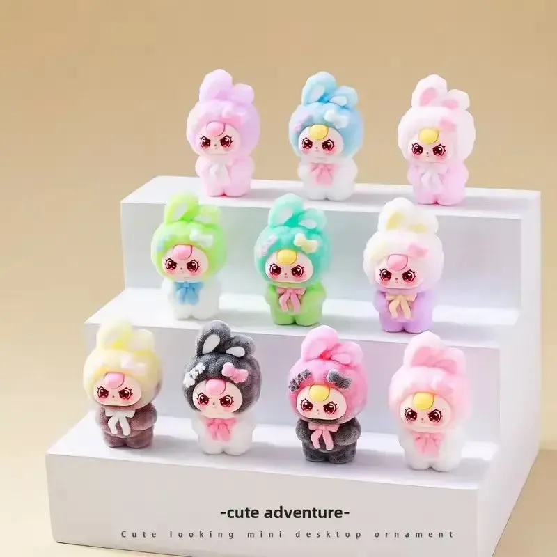 Heiße Echte Mini Figuren Desktop Ornament Nette Plüsch Blind Box Kawaii Hause Auto Decor Sammlerstücke Trend Spielzeug Modell Geschenk für Mädchen