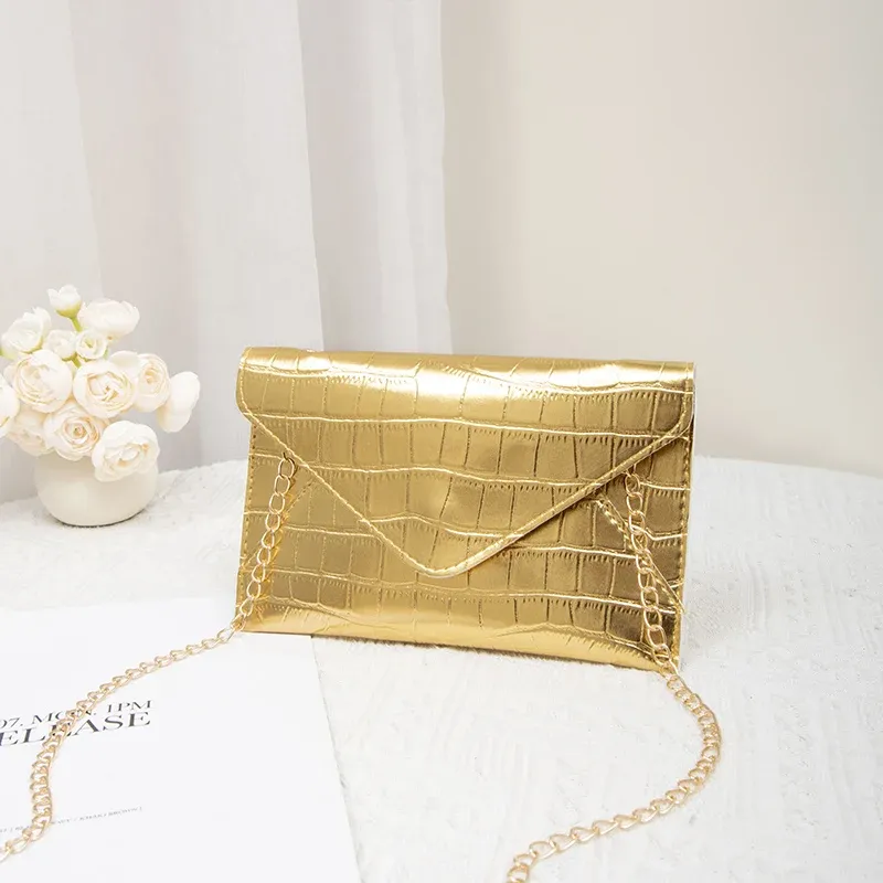 Gold Silber Abend Tasche Frauen Elegante Mode Bankett Kupplung Kette Schulter Taschen Luxus Geldbörse Weiblichen Hochzeit Party Taschen Brieftasche