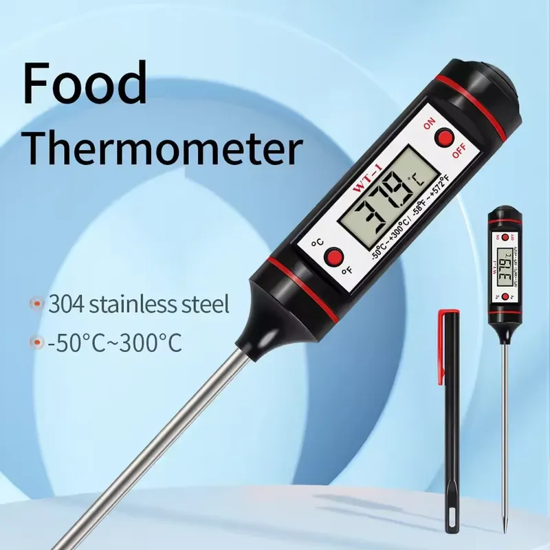 -50-300 ℃   Digitales Lebensmittelthermometer für Fleisch, Küche, Kochen, Wasser, Milch, Lebensmittelsonde, Temperaturmesser, BBQ, elektronisches Ofenwerkzeug