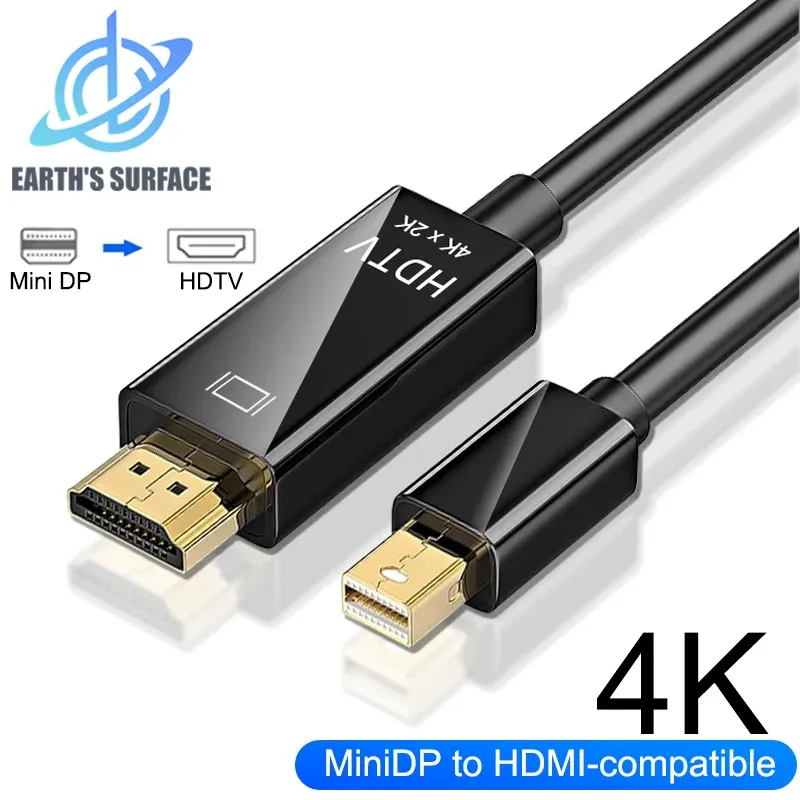 4k Mini DP zu HDMI-kompatibel Kabel Adapter für MacBook Pro Air Mini DisplayPort Thunderbolt zu HDMI-kompatibel Konverter Kabel