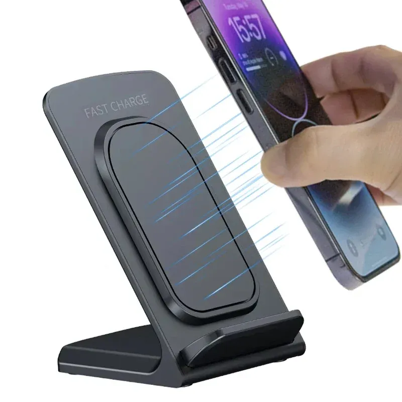 Desktop-Telefon Drahtlose Ladegerät Halter Stehen Für iPhone 17 16 15 14 13 12 Pro Max Samsung S25 S24 Xiaomi schnelle Ladestation