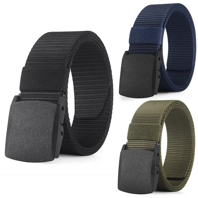Männer Gürtel Outdoor Casual Leinwand Gürtel Metall Freies Training Nylon Taktische Gürtel Mit Hosen Jeans Gürtel Sport Gürtel Für Männer frauen