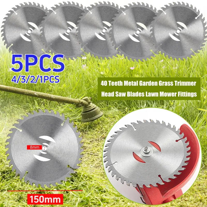 1-5PCS Weeder Sägeblätter Metall Garten Gras Trimmer Kopf Sägeblätter Rasenmäher Armaturen 40 Zähne Für garten Power Tool Accessori - 5.73 EUR