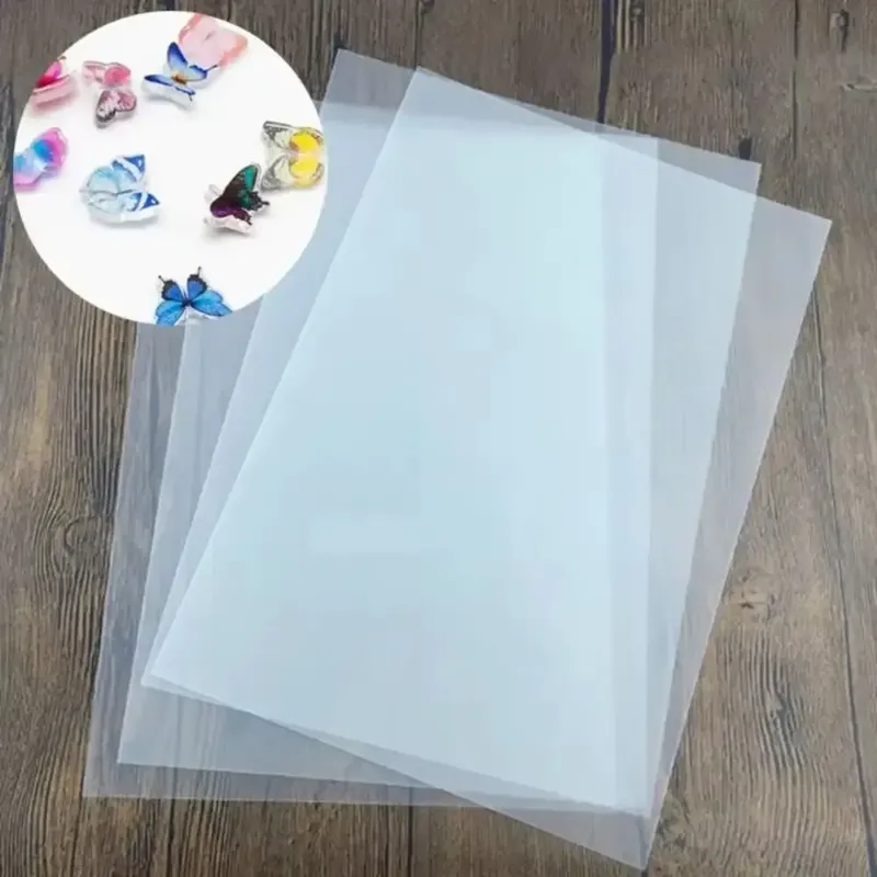10Pcs Schrumpfen Kunststoff Blätter DIY Spaß Thermische Schrumpfen Film Transluzente Schrumpfen Kunst Film Papier Handgemachte Liefert Machen Party Deco