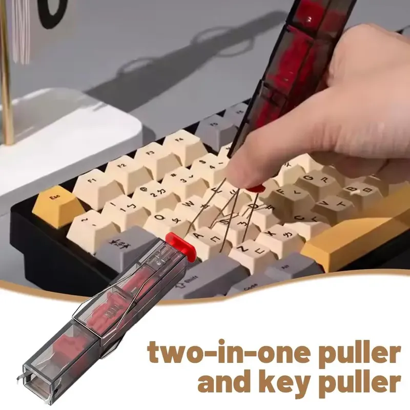Schalterabzieher, 2-in-1-Tastenkappenabzieher, Schalterabzieher, Hot-Swap-Wellenentferner, Tastaturreiniger für Gaming, mechanischer Schlüsselabzieher