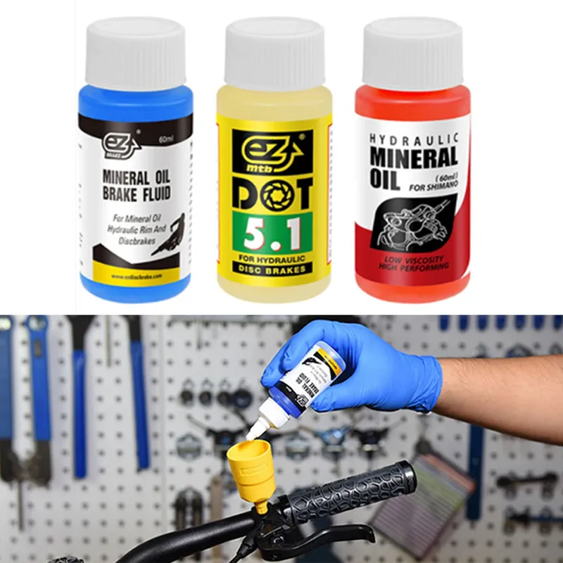 1PC 60ML Fahrrad Bremse Mineral Öl System Flüssigkeit Radfahren Mountainbike Hydraulische Scheiben Bremse Öl Flüssigkeit Professionell Geölt kolben