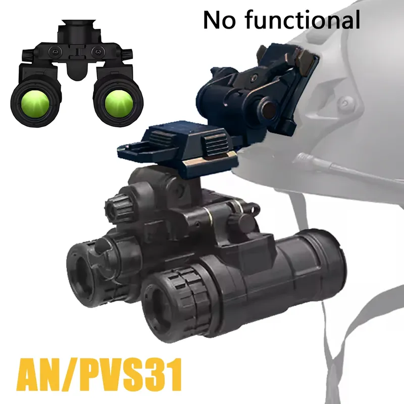 Taktische AN/PVS31 Nachtsichtbrille Dual-Tube Fernglas NVG Dummy Requisiten Helm Keine Funktion Modell mit L4G24 Helm Halterung