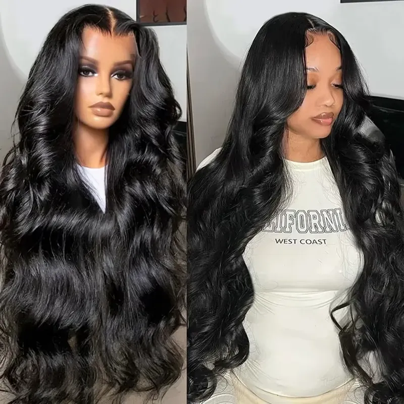 300 Dichte 30 32 Zoll 100 % Körperwelle tragen 5x5 leimlose Perücken 13x4 Lace Front Perücke für Frauen 13x6 Lace Frontal Echthaarperücken