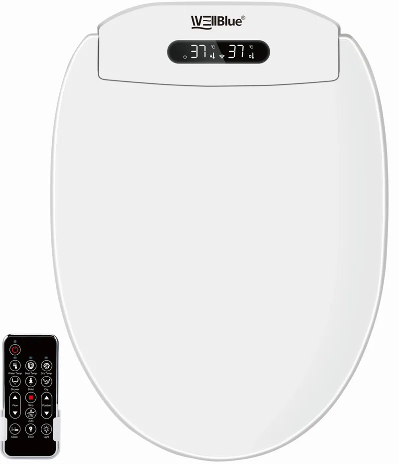 Intelligente elektrische Waschmaschine, Toilettendeckel, Fernbedienung, intelligenter beheizter Bidet-Toilettensitz mit Warmlufttrockner, Wasser- und Windtemperatur