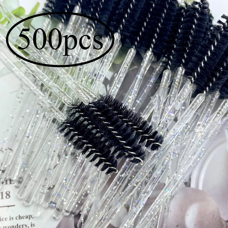500PCS Wimpern Pinsel Set Großhändler Einweg Lash Mascara Pinsel Wimpern Verlängerung Augenbrauen Zauberstäbe Applikator Make-Up-Tool