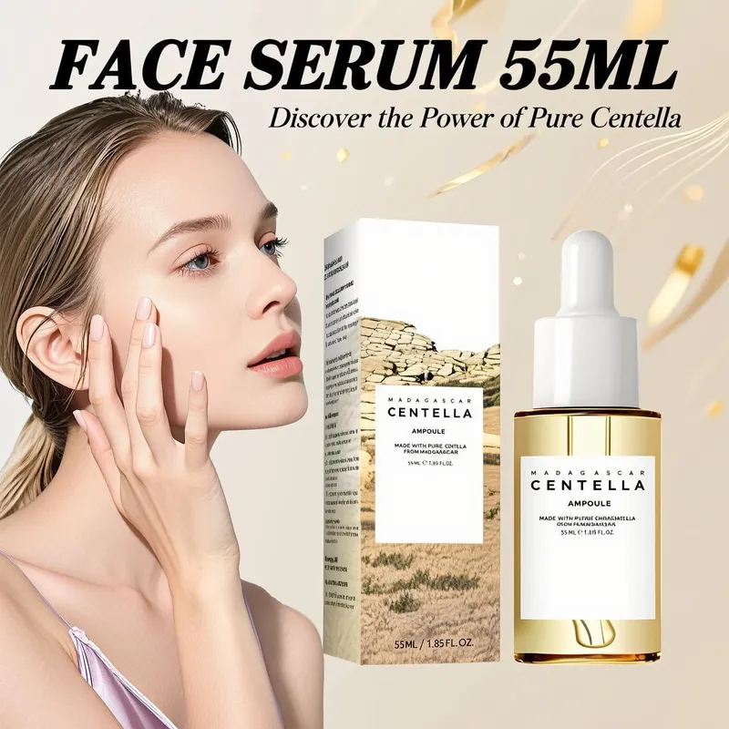 Madagascar Centella Asiatica Serum 55 ml – Beruhigende Formel für empfindliche Haut mit Aknenbekämpfung, tiefe feuchtigkeitsspendende Vorteile für das Gesicht