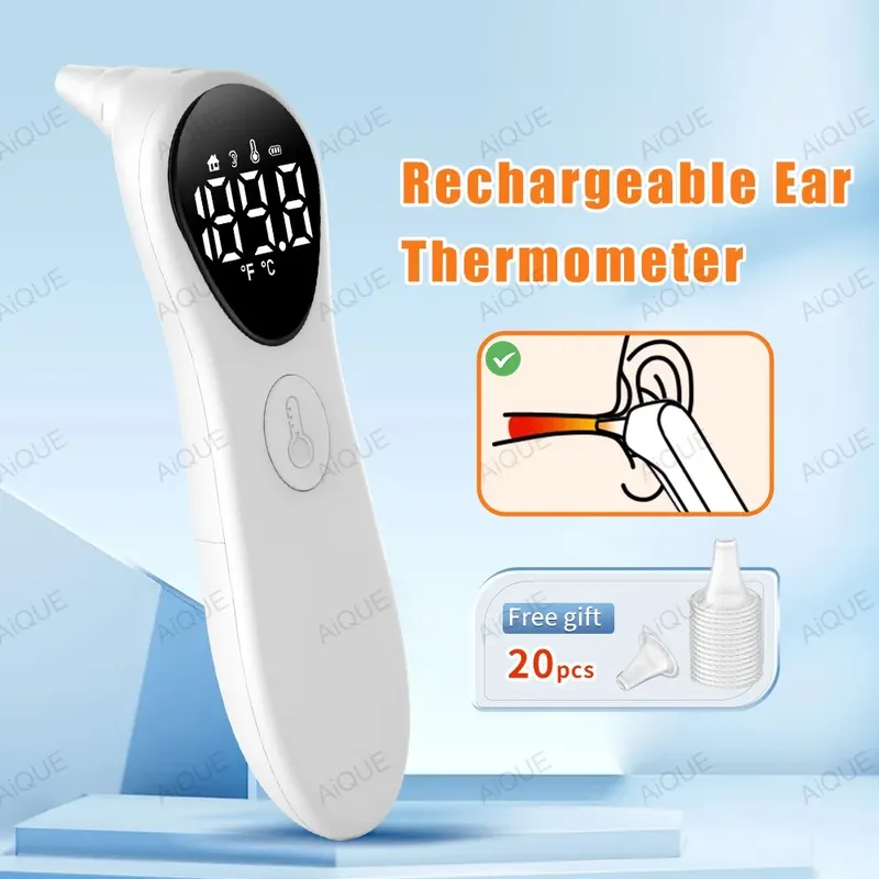 AiQUE Lade Ohr Infrarot Thermometer Baby Stirn Ohr Nicht-kontaktieren Medizinische Verwendung Körper Temperatur Meter Erwachsene IR Messen Fieber