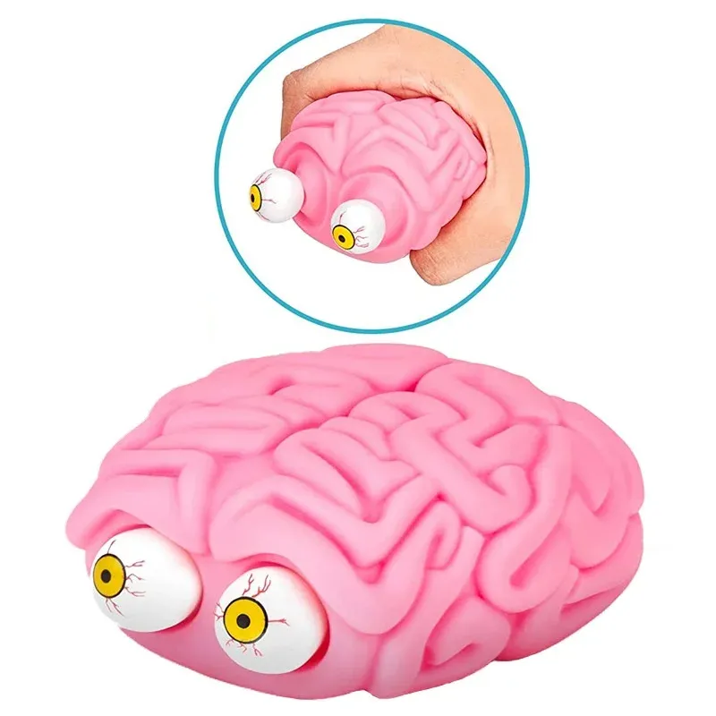 Gehirn Stress Bälle Squeeze Eye Popping Fidget Toy Stress und Angst Relief Ball Halloween Weihnachten Spaß Geschenk für Teenager Erwachsene - 5.02 EUR