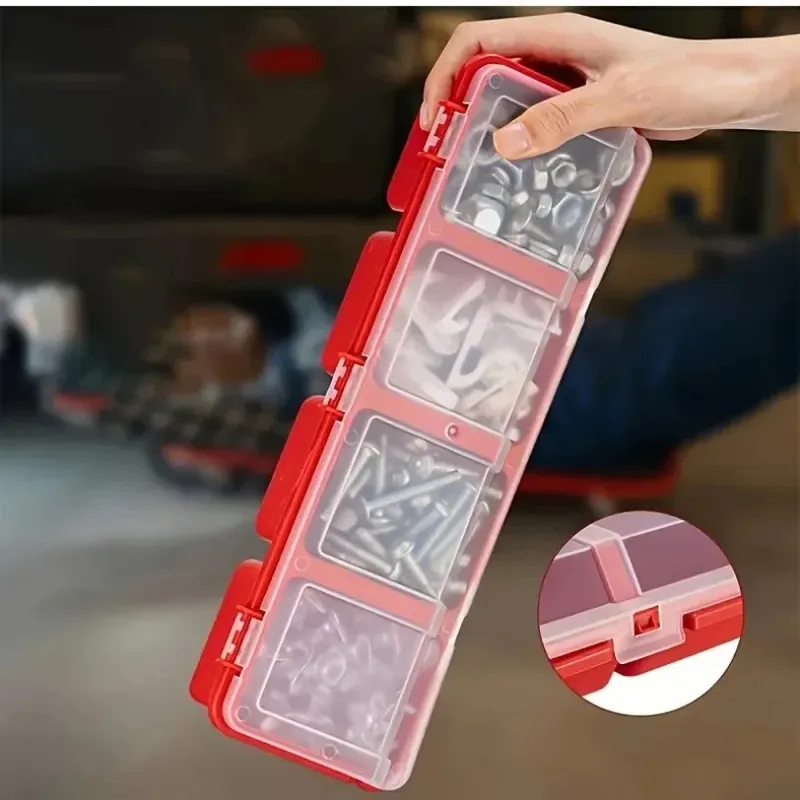 1 Stück/2 Stück Organizer-Box mit mehreren Fächern für Schrauben und Kleinteile – langlebiger Kunststoff-Hardware- und Schmuckaufbewahrungskoffer