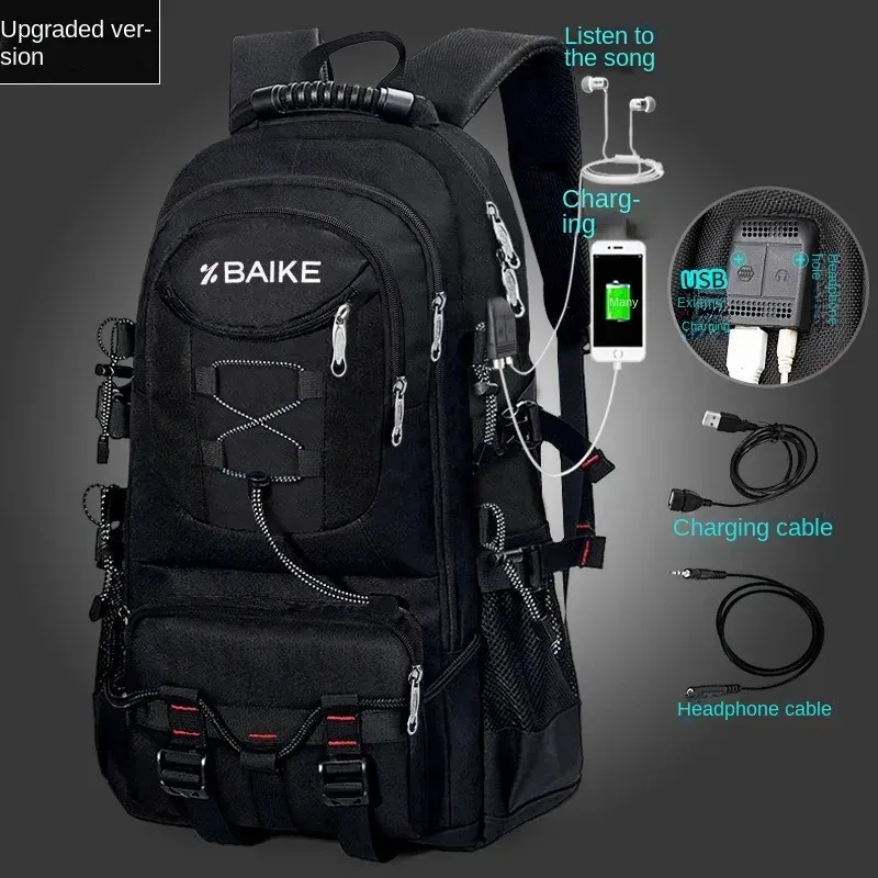 Wasserdichter Wanderrucksack für Männer und Frauen, leichter Reise-Camping-Rucksack, Wanderrucksack 40L, leichter Camping-Rucksack für Männer und Frauen, wasserdichter Wanderrucksack, Outdoor-Reiserucksack, geeignet fü