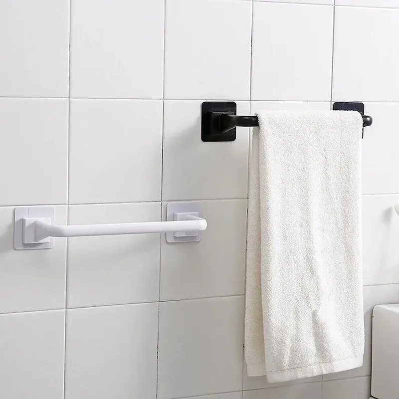Küche Badezimmer Wand Bad Handtuch Halter Schiene Rack Selbstklebende Handtuch Stange Bar Tragbare Nützliche Haushalts Gadget