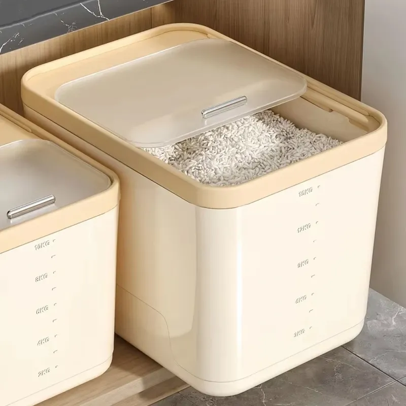 5/10/15 kg Reis-Aufbewahrungsbox für Zuhause mit Deckel, insektensicher, feuchtigkeitsbeständig, Reisbox, versiegeltes Glas, Küchenbehälter, Aufbewahrung von trockenen Körnern