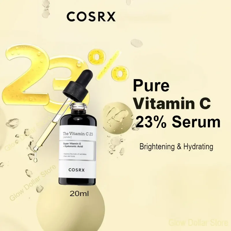 COSRX Pure Vitamin C 23 % Serum Vitamin E Hyaluronsäure, aufhellendes und feuchtigkeitsspendendes Gesichtsserum, verblasst feine Linien, koreanische Hautpflege