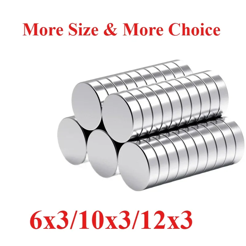 Superstarker Magnet, runder Scheibenmagnet für Kühlschrank, Heimbüro, Basteln für 6 x 3/10 x 3/12 x 3, vielseitig einsetzbar für Küche, Werkstatt, Aufbewahrung