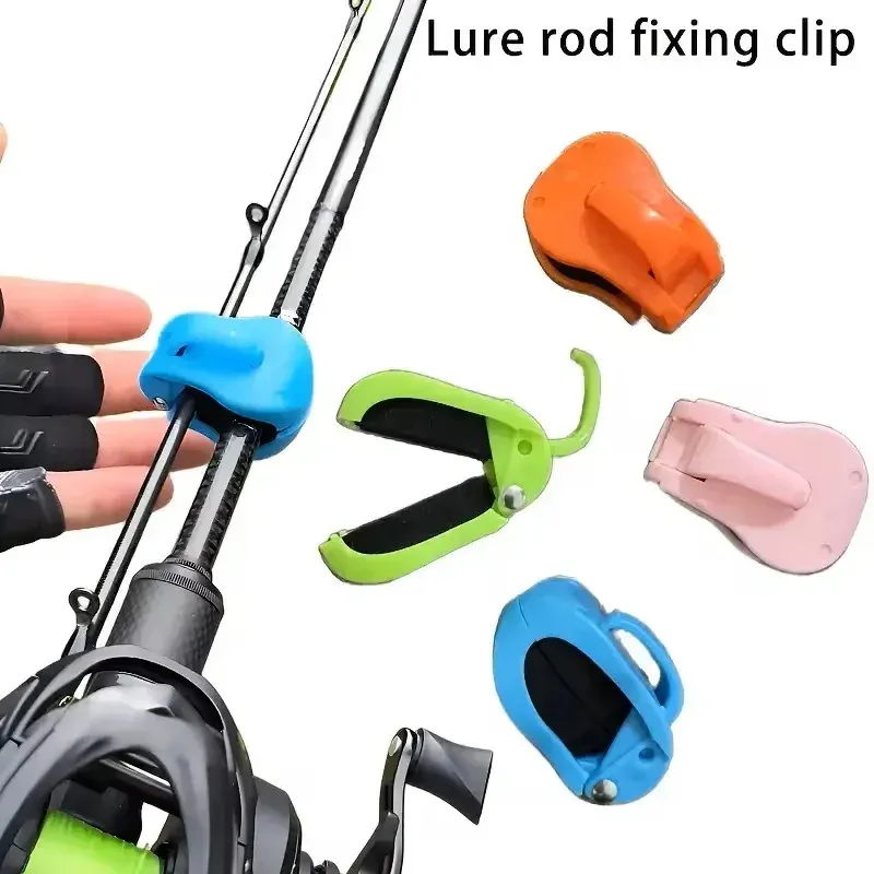 2 Stück, schnell befestigter Angelruten-Clip, werkzeugloser 1-Handhalter für 2-teilige Süßwasserruten, sicherer Griff, Angelgerät-Organizer