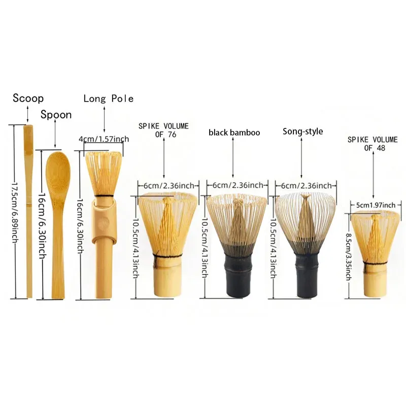 1 Stück handgefertigter Matcha-Whisky aus goldenem Bambus, traditioneller japanischer Matcha-Mixer – Teeservice aus langlebigem und nachhaltigem Material