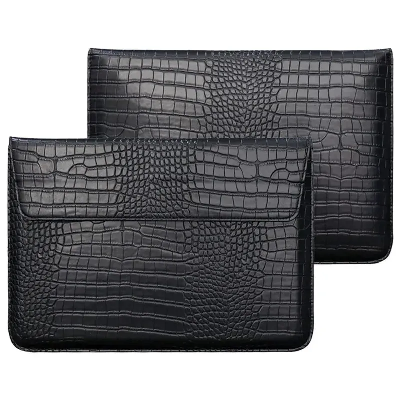 Krokodilleder Flip Case Tasche Laptop Hülle für MacBook Air 13 14 15 16 Zoll M5 M4 M3 M2 Chip Mac Book Pro Cover Zubehör