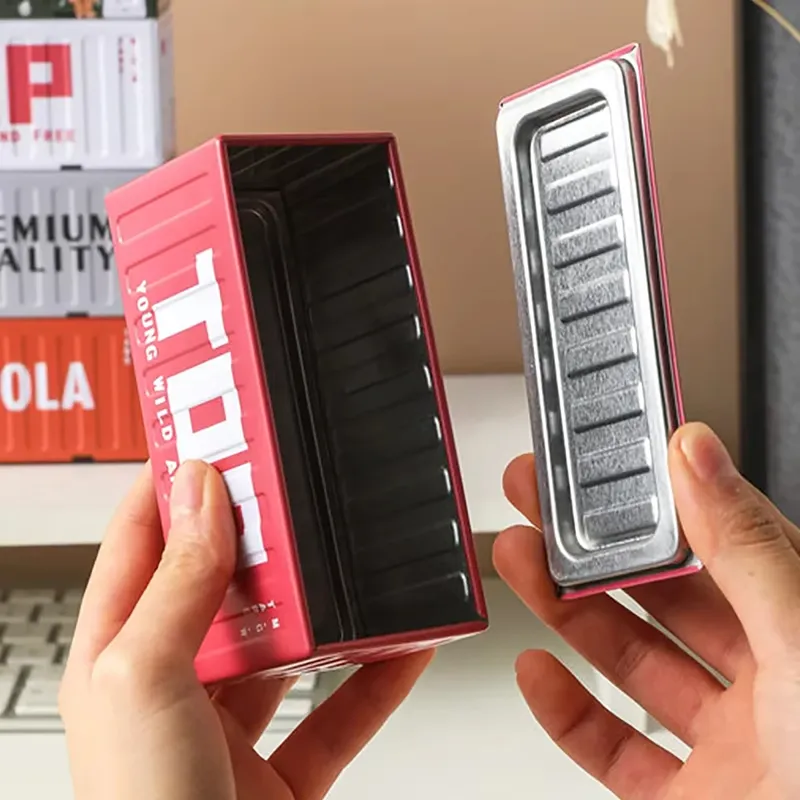 Kompakter Aufbewahrungsbehälter aus Eisen, kreativer Desktop-Organizer, Bürobedarf, Röhre, Büro-Schreibtisch-Organizer, Metallbox, Mini-Behälter ﻿