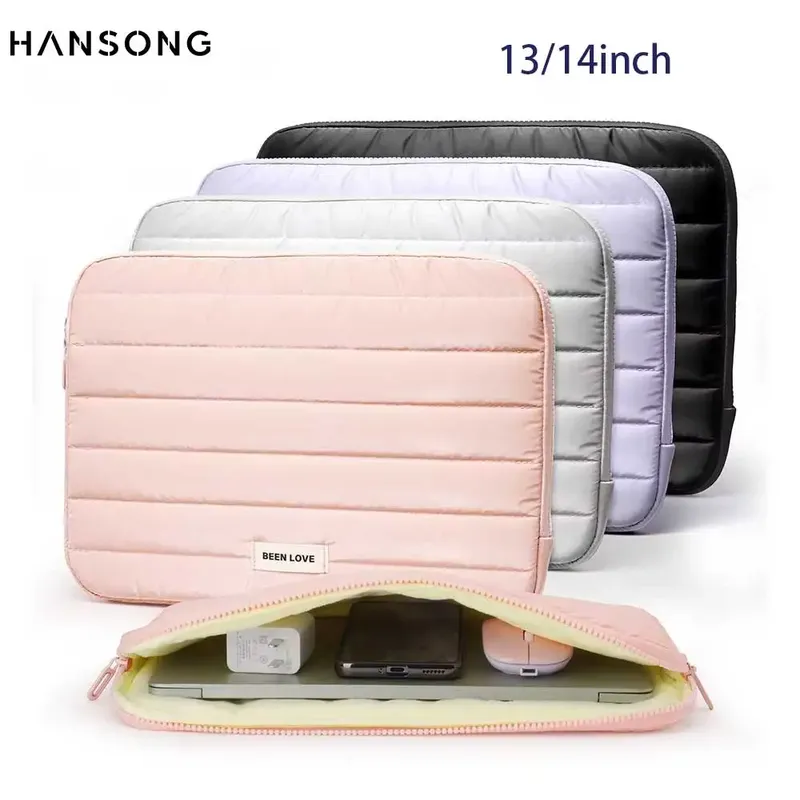 13/14 Zoll Puffy Laptop Sleeve Cover Tasche für Laptop Abdeckung für MacBook Air iPad Pro Tablet Tasche Tasche Mode Notebook Soft Case