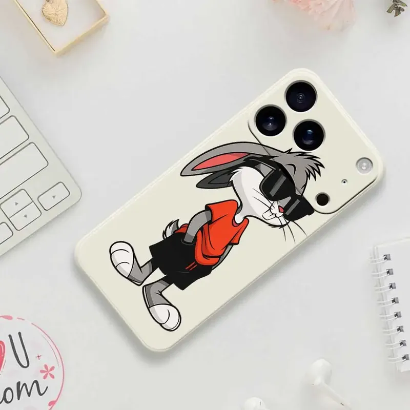 Coole Kaninchen Handyhülle für iPhone 17 Pro Max 17 Air 16 15 14 13 12 11 Pro Max XS Max 7 8 Plus 16e 16 15 Plus TPU Cover Coque