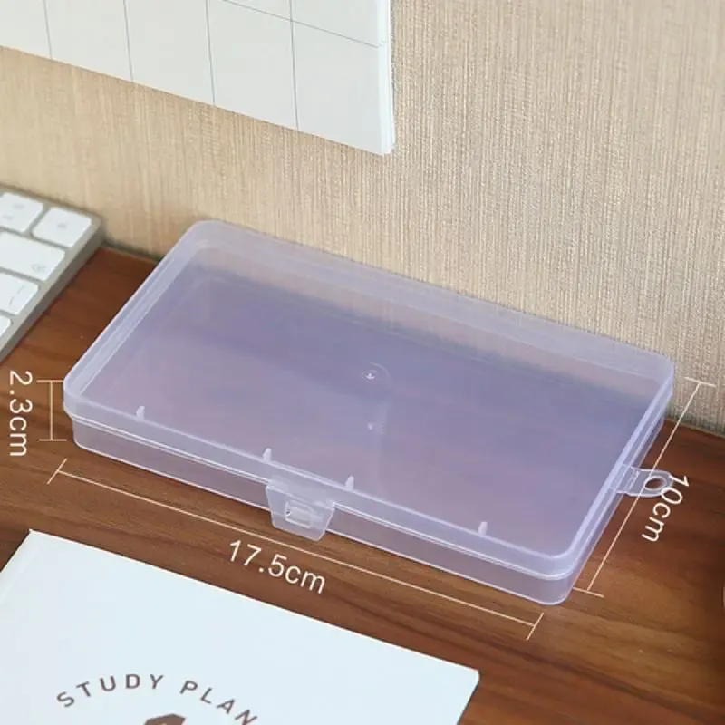 Großer Schreibtisch-Organizer aus durchsichtigem Kunststoff: Transparente Aufbewahrungsbox mit Sortierfunktion für Studenten-Briefpapier